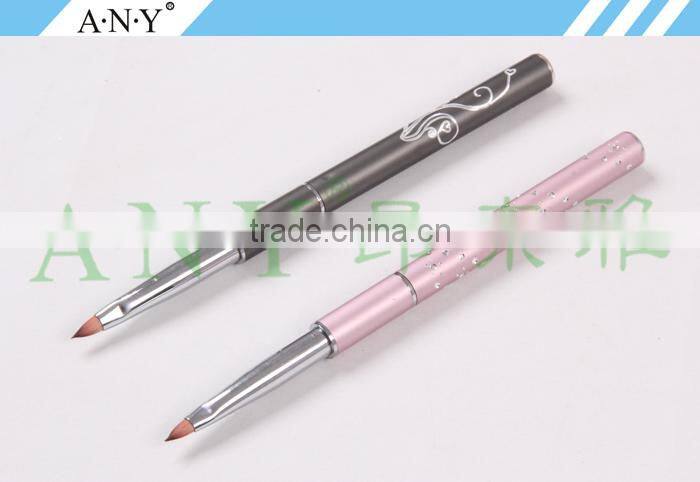 ANY Nail Art Clay Sculpture Metal Handle Triangle Nylon Hair Nail Att 3D Sculpture Brush Nail Design