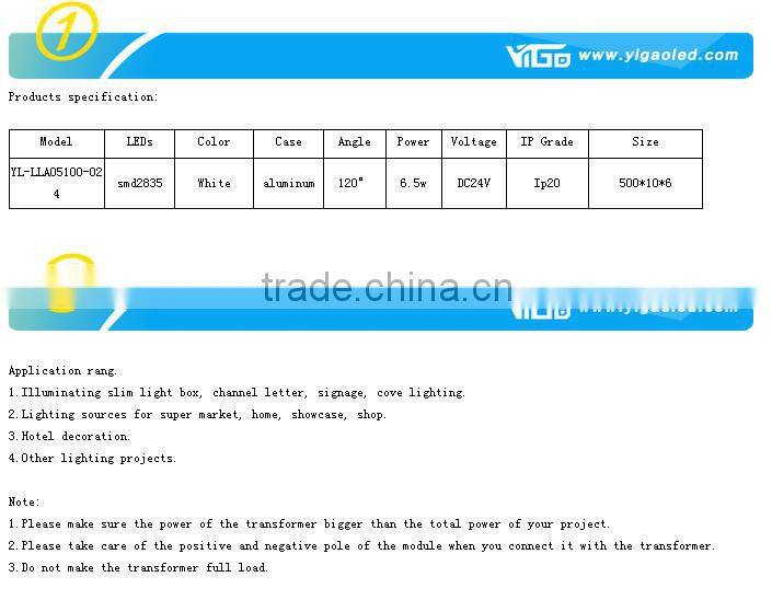 aluminum case DC24V SMD2835 LED strip curtain for light box