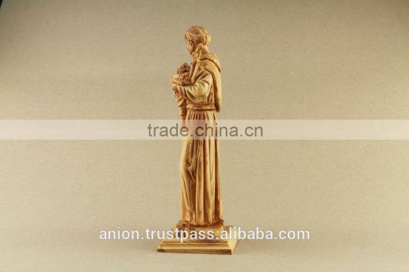 Olive Wood Figure. Father & Baby