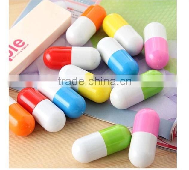 Cheap wholesale plastic pen pill shaped pen for hospital business gifts