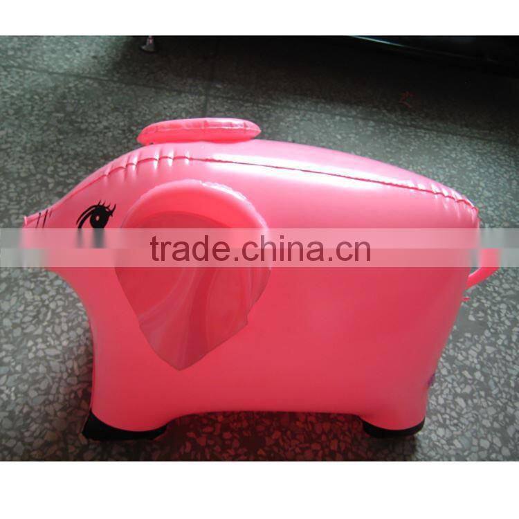 plastic animal toy pink piggy for fun, inflatable pig toy for pool
