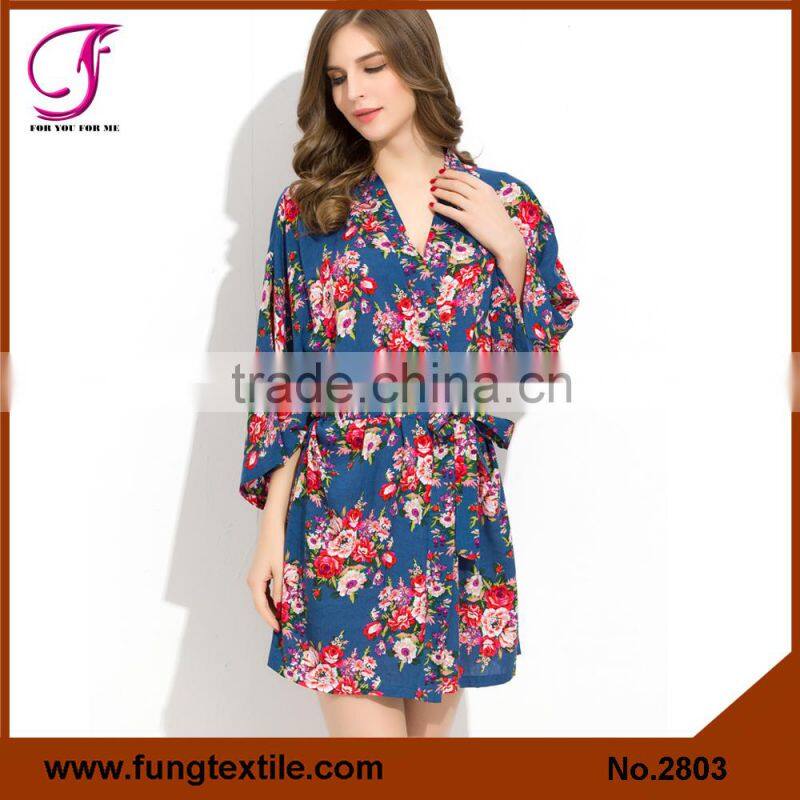 FUNG 2802 Women Floral Wholesale Cotton Robe