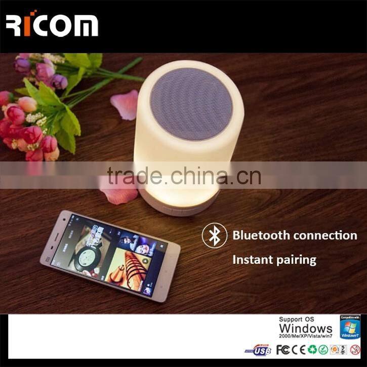 Patented mini bluetooth led lamp speaker for working at night-BSP-S17-Ricom