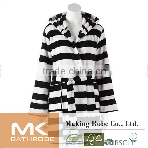 100% polyester Material promotional bathrobe with hood