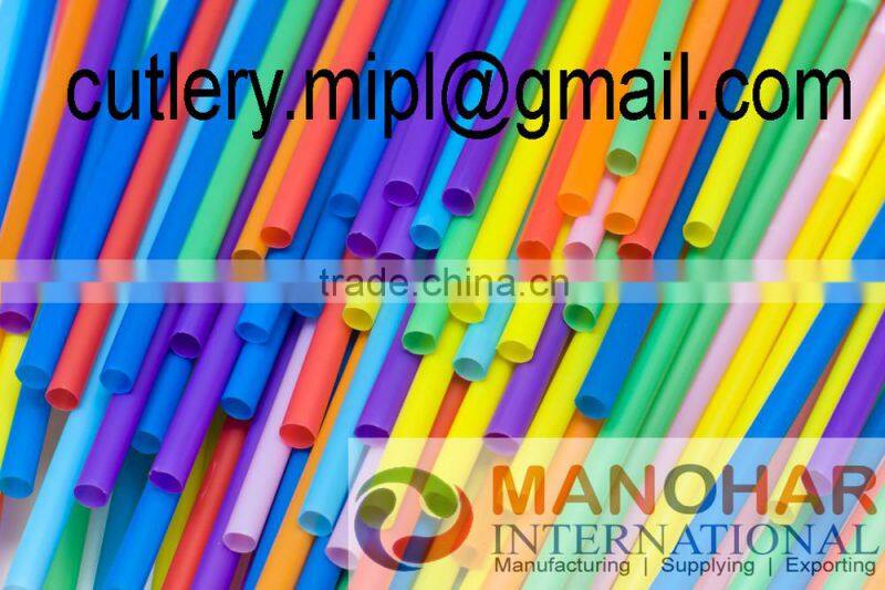 plastic striped color straws