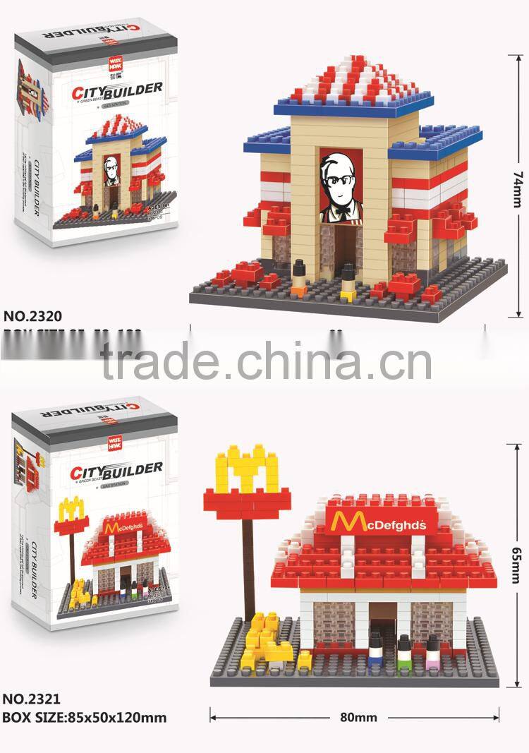 Theme Scheduler Toys Restaurant Educational Plastic Building Block Toy