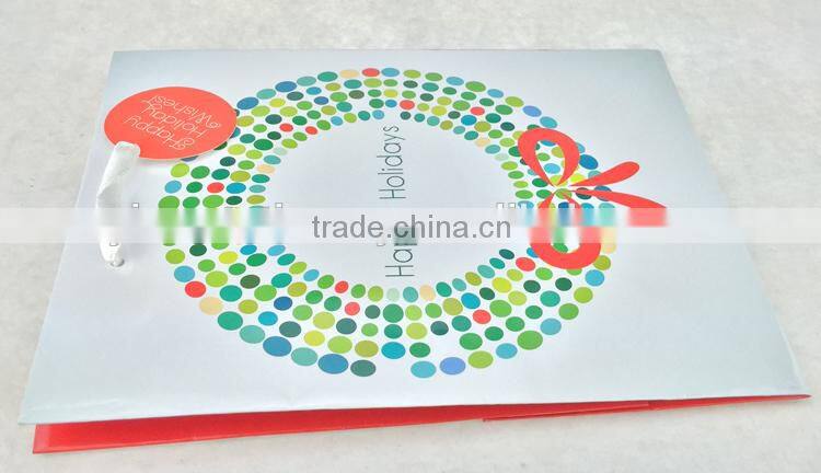 Christmas Medium Bag Gift Bag White satin Ribbon and tag