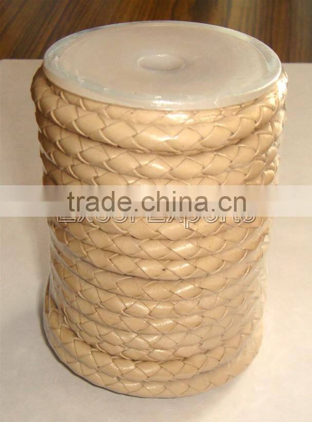 Leather Cords Braided 5mm from India