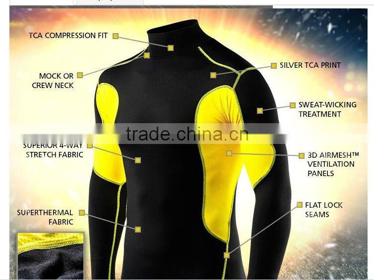 2014 custom professional Breathable wholesale compression shirts