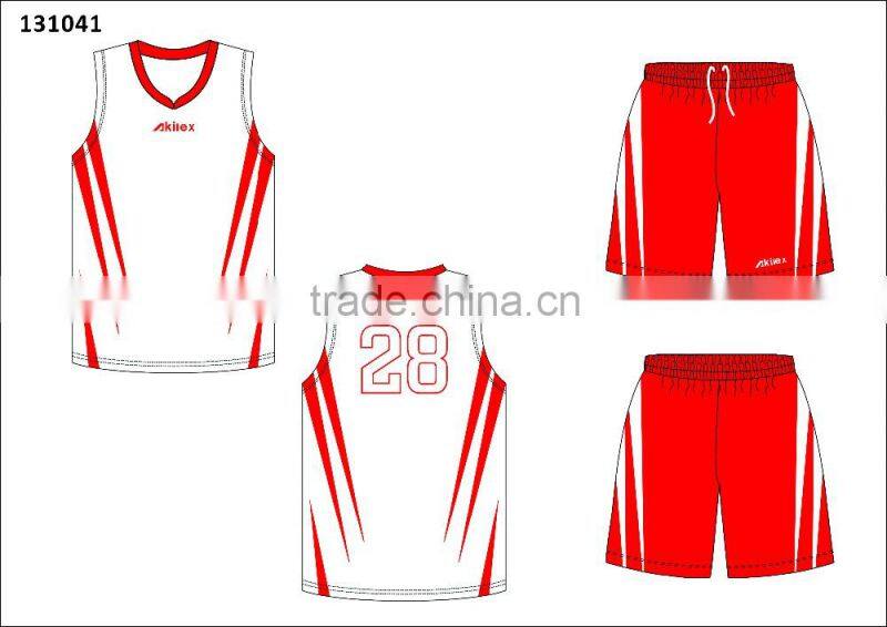 China Newest Design Red Basketball Jersey Wholesale with High Quality