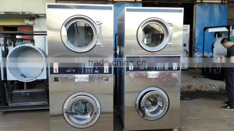 Promotional commercial coin laundry washing machines/coin operated washer dryer