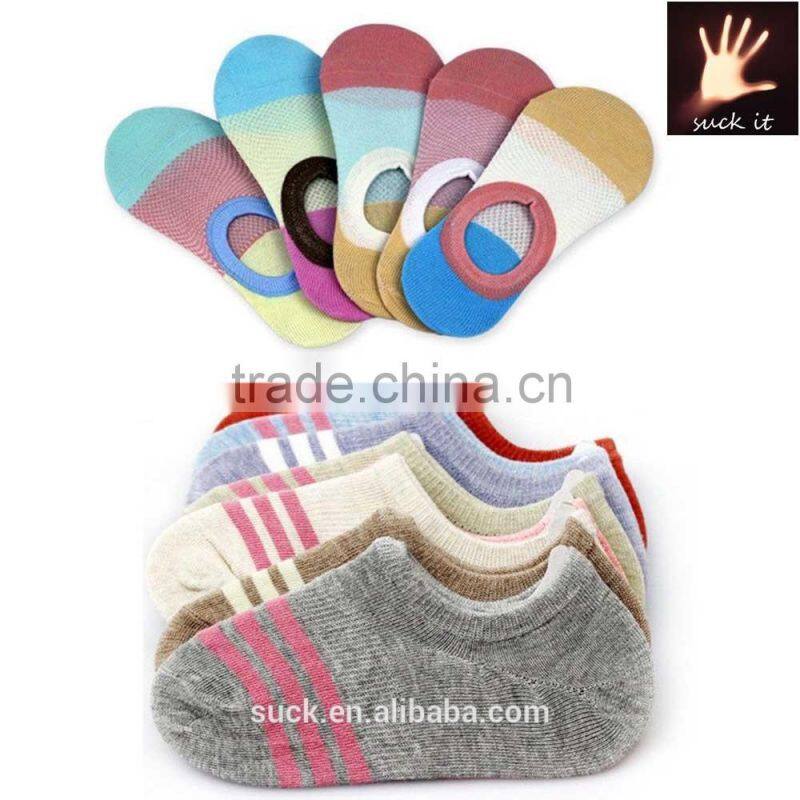 Women's Candy Color No Show Invisible Low Cut Causal Cotton Ankle Socks with korea style