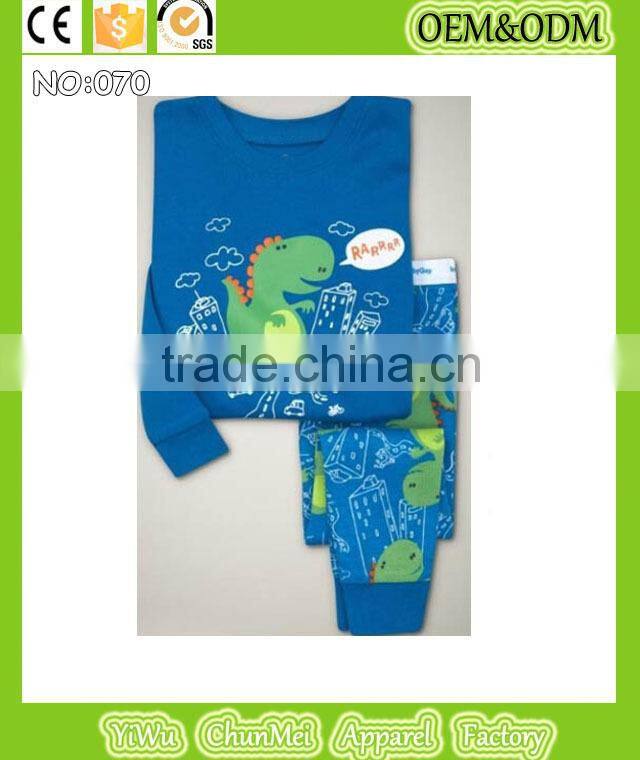 boys Dinosaur styling clothes baby Dinosaur pajamas kids cartoon sleepwear children cotton high quality pyjamas OEM&ODM