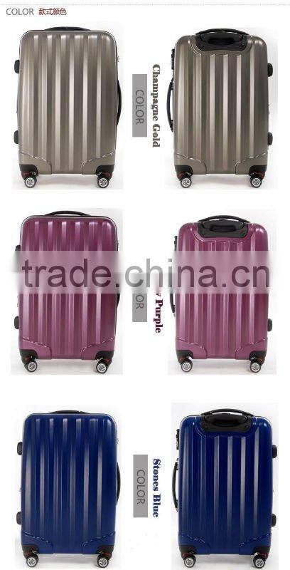 2015 china factory trolley case hot sell iron semitransparent ABS+PC carry-on luggage/carry-on travel bag/carry-on suitcase