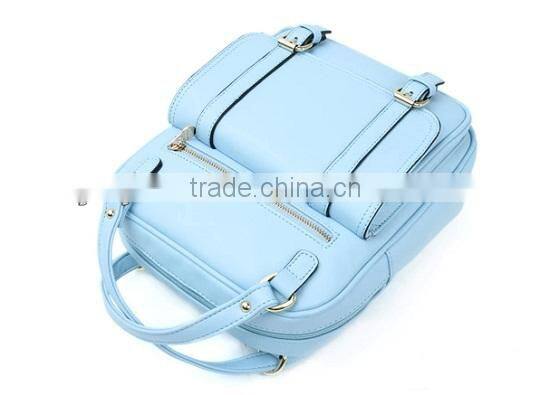 2014 cute fashion designer leather backpack knapsack