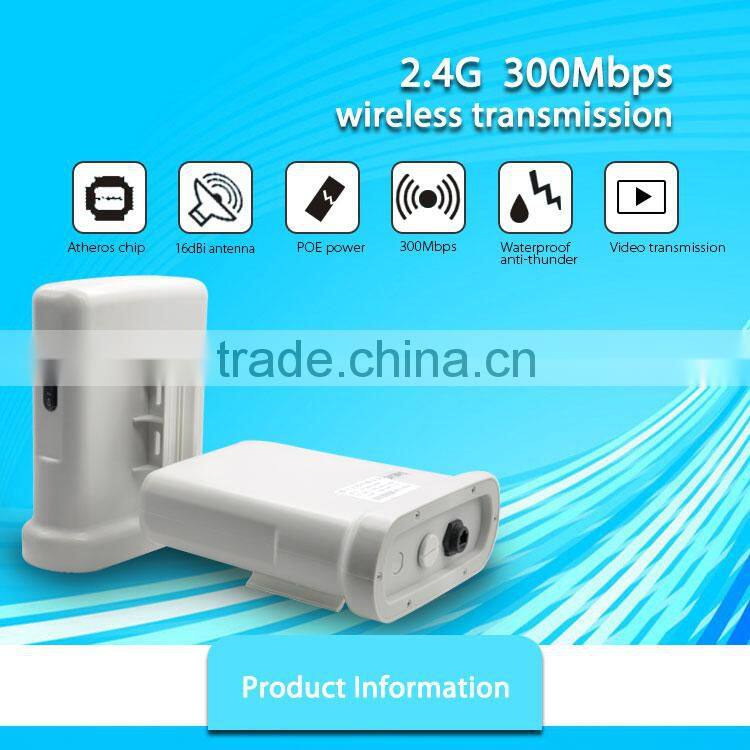4KM 2.4GHz outdoor wireless network bridge rj45 devices
