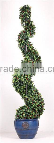 36'' uv resistant artificial boxwood spiral tree