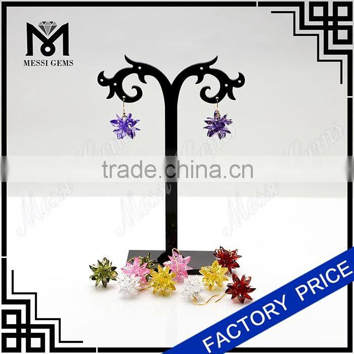 charming cz flower earring daily wear earrings for women and girls