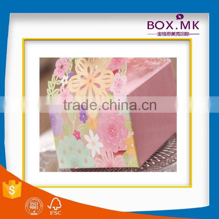 Wholesale High Quality Hot Sale Fashion Design Custom Pink Ribbon Wedding box