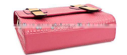 Genuine leather woman leisure handbag factory China