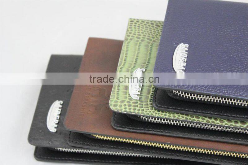 2015 Newest Style Leather Wallet, High Quality Different Leather Men's Wallet With Metal Logo Fashion Wallet