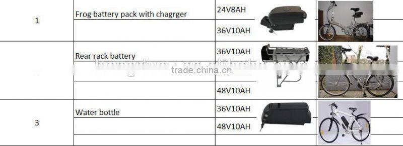 36v 350w 10AH electric bike conversion kit chinese Water bottle