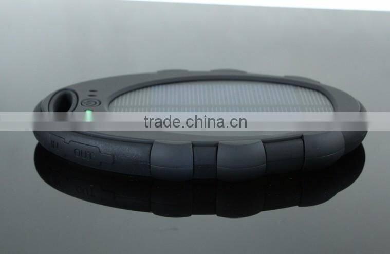 5000mAh Waterproof Solar Power Bank Dual USB Backup External Battery Charger for iPhone Samsung HTC Huawei Xiaomi Cell Phones