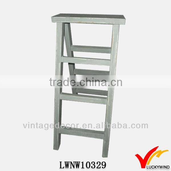 shabby chic antique ornamental wood ladder shelf