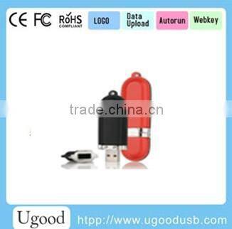 High quality bulk cheap gadget Leather USB flash drive, Stock Product full capacity USB Stick, Leather portable Flash memory