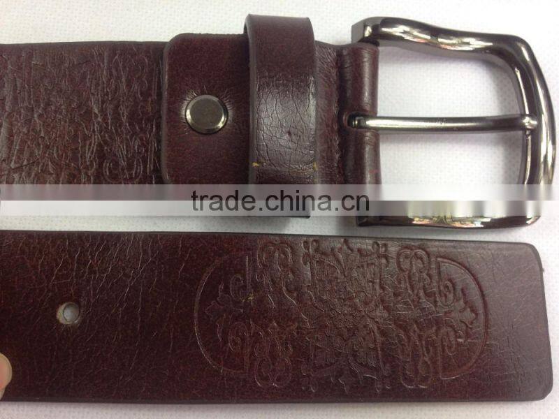 unsex high quality embossed pattern fashion belt for garment jeans