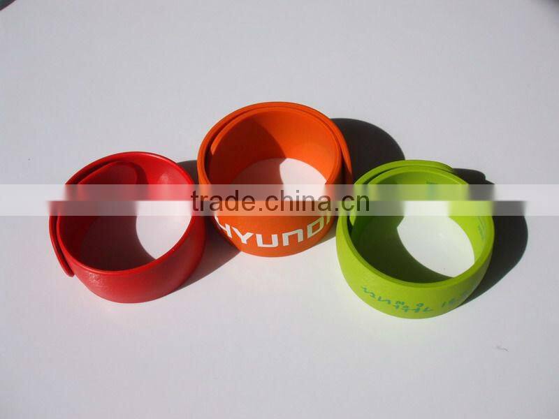 OEM Factory - Silicone slap wristband, silicone slap bracelet, silicone snap bands