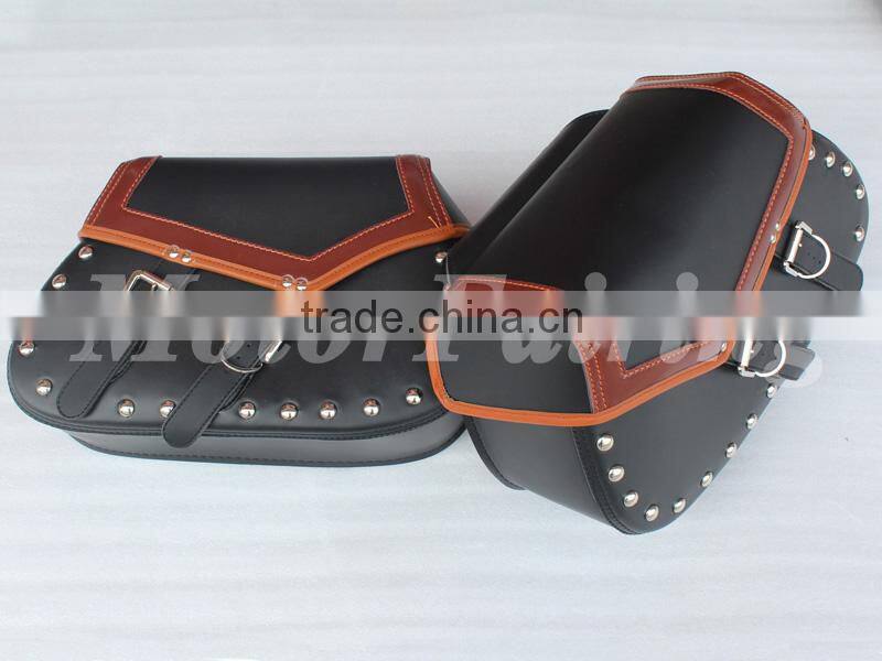 motorbike bag motorbike saddle bags motorcycle bag Touring Expandable tool bag traver bag motorcycle part 2 pcs black brown