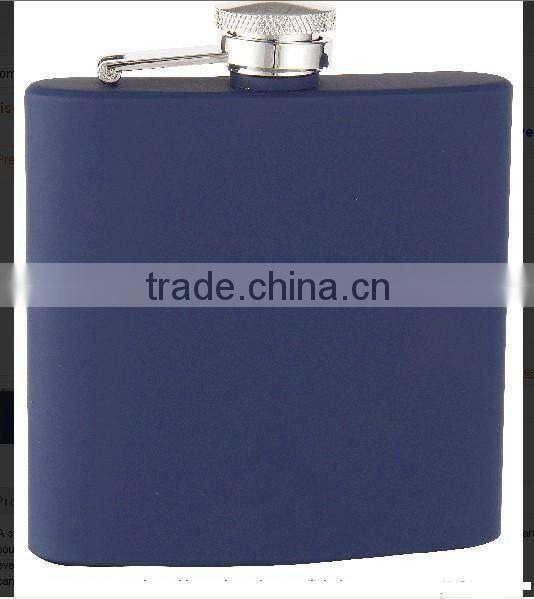 6oz trendy stainless steel coating paint flask with different color