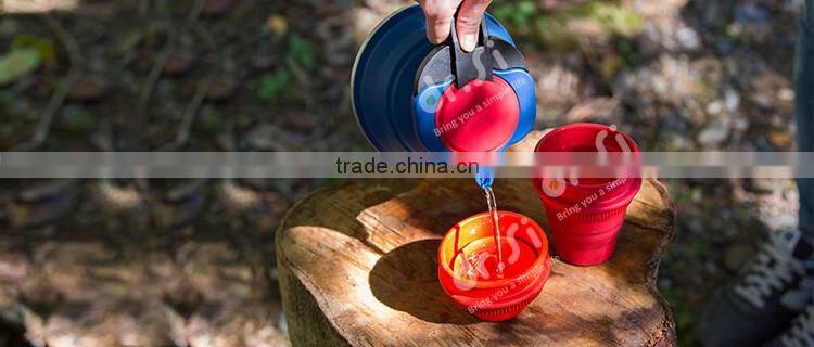 Household Folding Design Durable Food Grade Silicone Water Flask