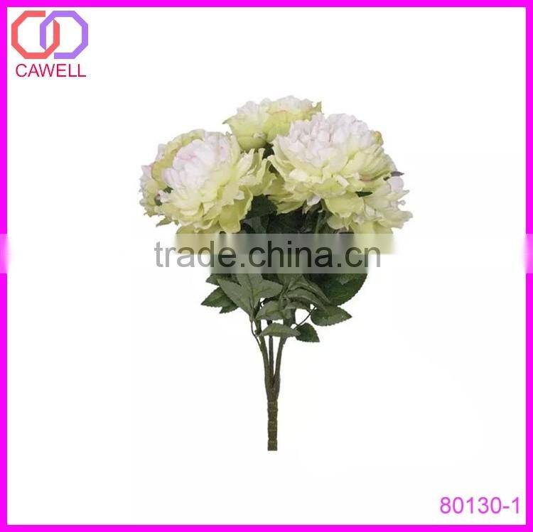 Factory direct sale artificial flower silk 5 head penoy flower