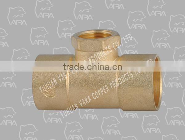 260-53 brass faucet fitting (BRASS FEMALE SWEAT TEE (C X C X F) COPPER.)