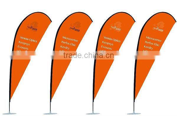 teardrop flag pole, outdoor advertising beach flag, wholesale bow flags
