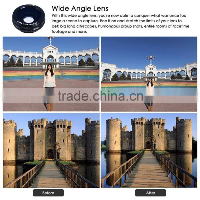 external camera lens kit for mobile optical universal smartphone 12x telescope 180 fisheye lens