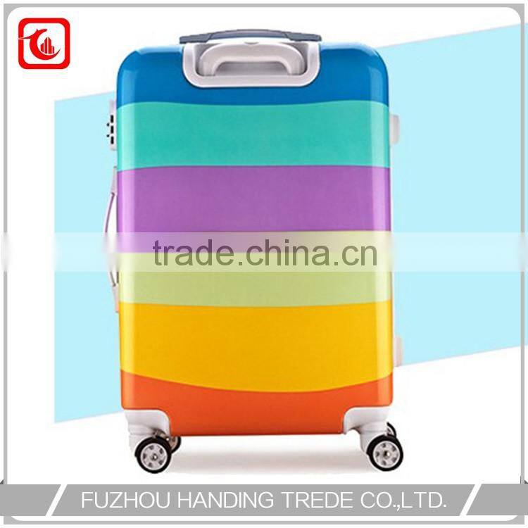 suitcase luggage colorful hard shell rainbow luggage french