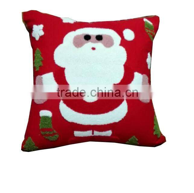 Embroidered Christmas Deer Cushion Cover