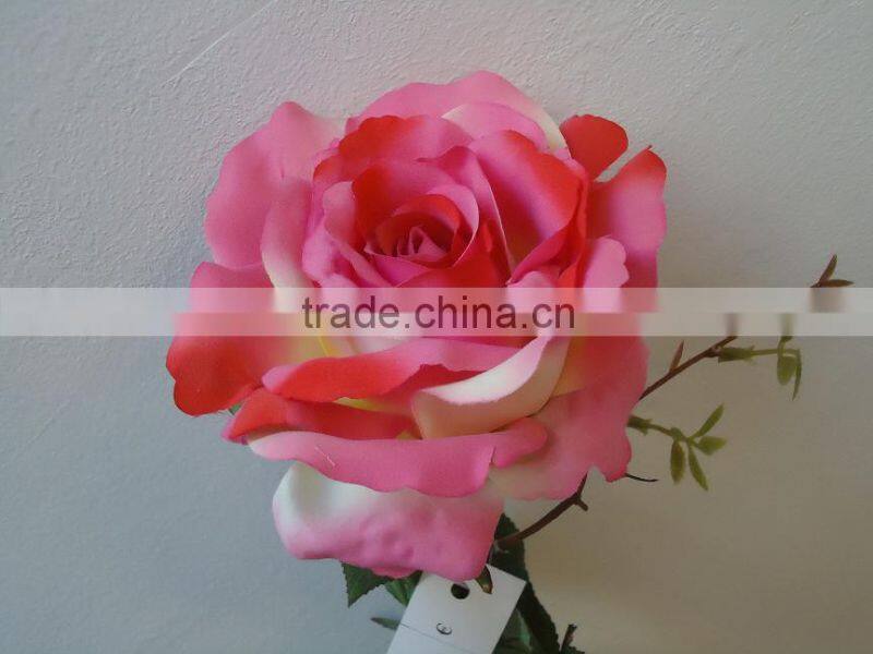 Artificial flower head silk flower head rose flower