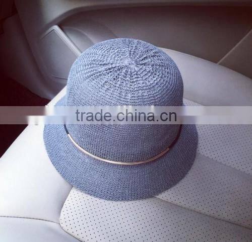 2016 wholesale latest design summer hollow out sun hat Europe market hot sale original straw cowboy hat