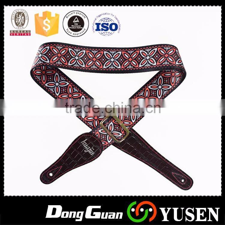 Heat transfer logo nylon custom guitar strap