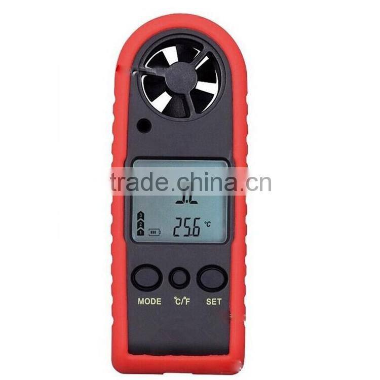 HT-383 Wind Speed sensor Mini Handheld LCD Digital Anemometer air speed gauge flow meter tachometer anemometro digitale
