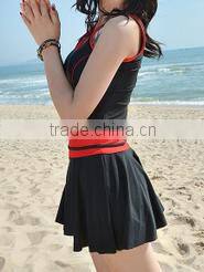 BSC110 New women fashion tight one piece pure skirt bikini swimwear