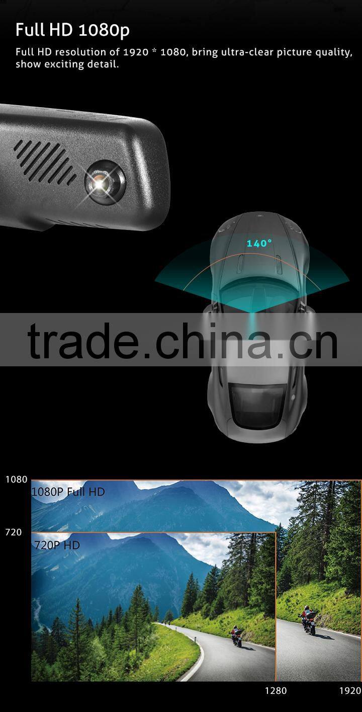 Car digital rearview mirror 5 inch touch screen android gps mirror with 1080p dvr function