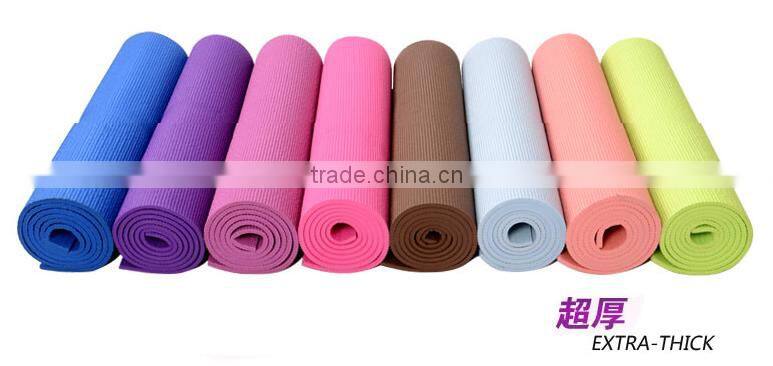 High Quality PVC 8mm Yoga Mat Indoor Fitness Equipments Body building pad