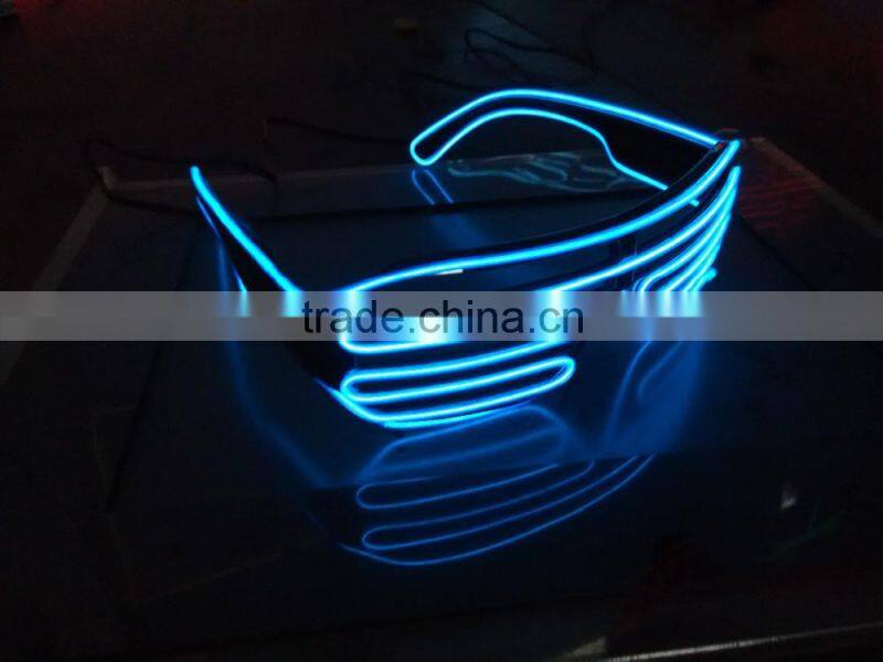 2016 high quality colorful lighting EL wire Shutter Shades glasses for party,concert
