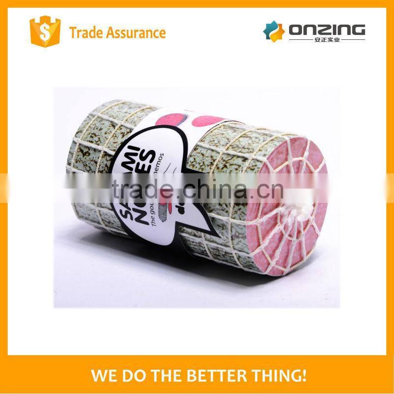 Decorative paper cube round sticky note with printing on side