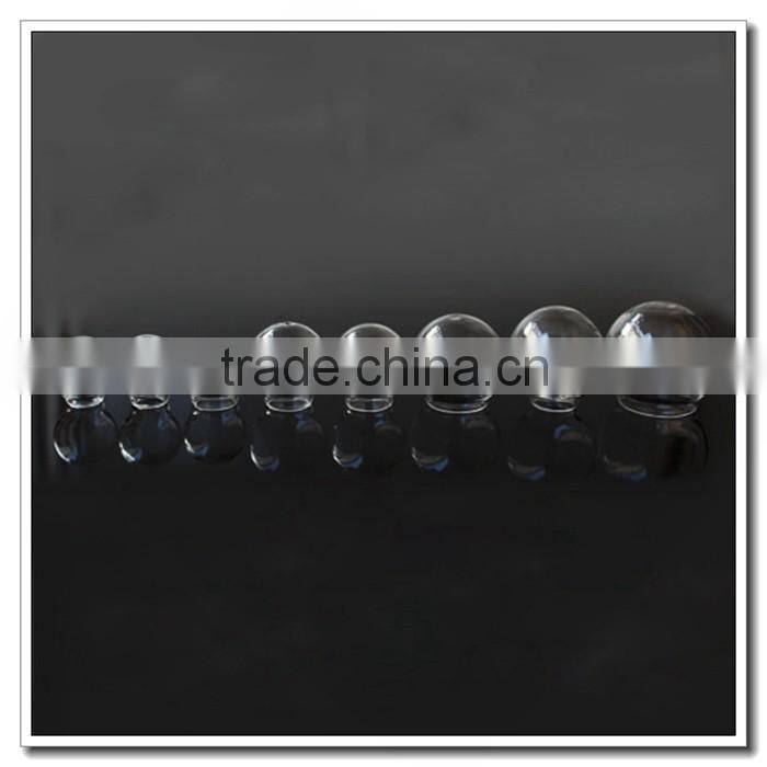 16mm18mm... hand blown Mini Large Medium cover crystal and cap, Hollow terrarium necklace pendants christmas clear glass ball